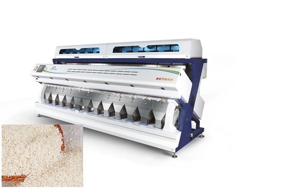 Wykrywanie zanieczyszczeń 7,0 kW 12 zsypów Maszyna do sortowania koloru ziarna CCD